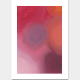 Abstract Circles in Red Posters and Art